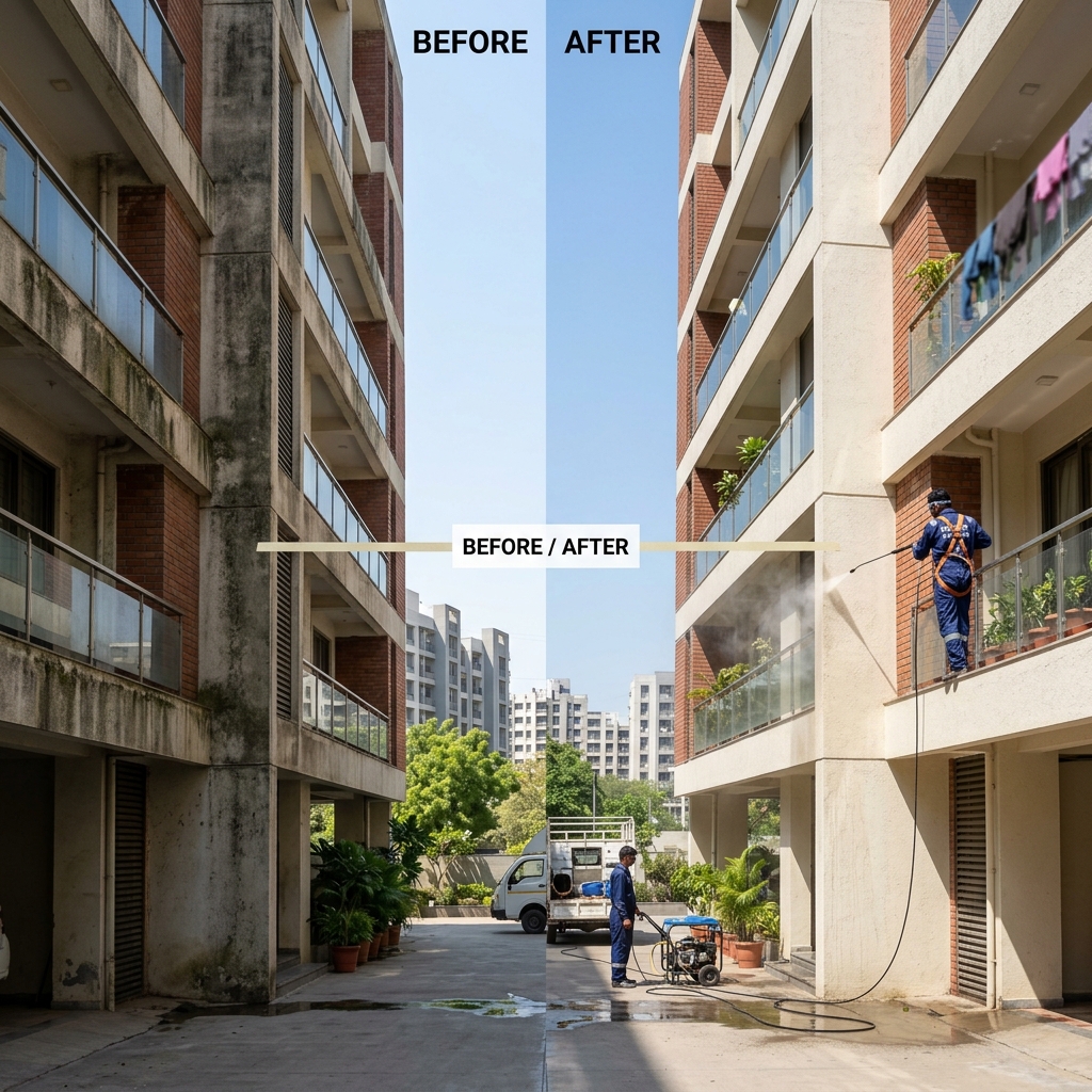 Residential building cleaning